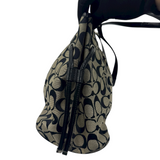 COACH BLACK SIGNATURE TOTE BAG