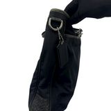 COACH BLACK NYLON WEEKENDER SHOULDER BAG