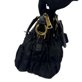 PRADA NAPPA GATHERED TESSUTO BAG