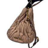 MIU MIU MATELASSÉ LEATHER TOP HANDLE BAG