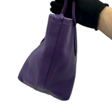 COACH PURPLE LEATHER TOTE BAG