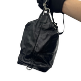 COACH BLACK LEATHER LARGE TOTE BAG