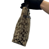 COACH BROWN SIGNATURE TOTE BAG