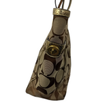 COACH SIGNATURE GOLD TRIM TOTE BAG