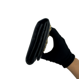 JIMMY CHOO BLACK STAR-STUDDED LEATHER WALLET