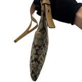 COACH SIGNATURE KHAKI CROSSBODY BAG