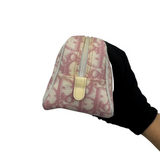 DIOR TROTTER PINK CANVAS POUCH