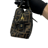FENDI ZUCCA MINI BOSTON HANDBAG