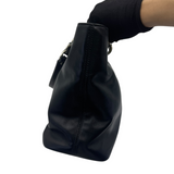 COACH BLACK LEATHER TOTE BAG