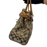 COACH TAN SIGNATURE HAMPTON TOTE