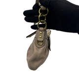 COACH TAUPE LEATHER SMALL SHOULDER BAG