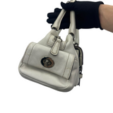 COACH SOHO BOSTON BOWLING WHITE HANDBAG
