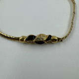 DIOR PETAL CRYSTAL GOLD BRACELET