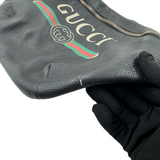 GUCCI LOGO PRINT LEATHER WAIST BAG