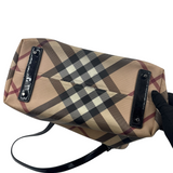 BURBERRY CHECK CANVAS TOTE BAG