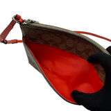 COACH SIGNATURE RED TRIM CROSSBODY BAG