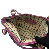COACH SIGNATURE TOTE WITH PINK TRIM & SCARF