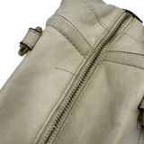 COACH CREAM LEATHER SATCHEL BAG
