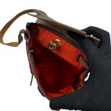 HERMÈS RED CANVAS CROSSBODY BAG