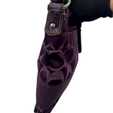 COACH SIGNATURE STRIPE PURPLE CROSSBODY BAG