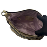 COACH SIGNATURE GOLD ACCENT CROSSBODY BAG