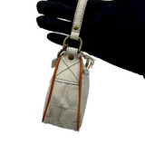 COACH SILVER STRIPE SIGNATURE HOBO BAG