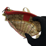 COACH RED STRIPE LEATHERWARE CROSSBODY