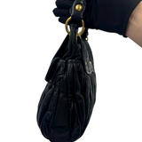 MIU MIU MATELASSÉ BLACK LEATHER HANDBAG