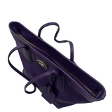 COACH PURPLE LEATHER TOTE BAG