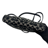 COACH BLACK SIGNATURE SMALL SHOULDER BAG