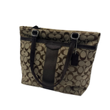 COACH BROWN SIGNATURE TOTE BAG