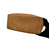 COACH TAN SIGNATURE LEATHER TRIM TOTE