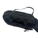 COACH BLACK SIGNATURE HOBO BAG