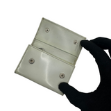 PRADA GREY PATENT LEATHER KEY WALLET