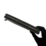 PRADA GREY LEATHER ZIP WALLET