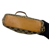 COACH SIGNATURE CANVAS HAMPTON CLIP SHOULDER BAG