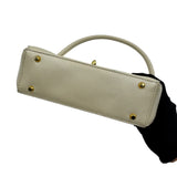 MOSCHINO IVORY HEART CLASP TOP HANDLE BAG