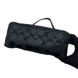 COACH SIGNATURE BLACK CANVAS POCHETTE BAG