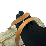 CELINE “C” MONOGRAM SUEDE BARREL HANDBAG
