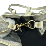 CELINE "C" MONOGRAM CANVAS BLUE HANDBAG