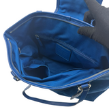 COACH BLUE SIGNATURE TOTE BAG