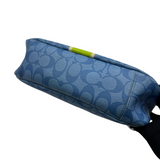 COACH BLUE & LIME SIGNATURE HOBO BAG