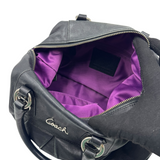 COACH BLACK LEATHER SATCHEL BAG