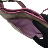 COACH SIGNATURE  MAGENTA TRIM CROSSBODY