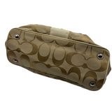 COACH SIGNATURE CANVAS KISSLOCK TOTE BAG