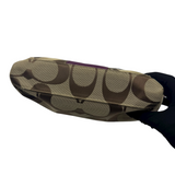 COACH SIGNATURE KHAKI & PURPLE STRIPE HANDBAG