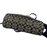 COACH BLACK SIGNATURE TOTE BAG