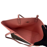 COACH SIGNATURE PINK TRIM TOTE BAG