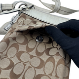 COACH SIGNATURE KHAKI CROSSBODY BAG