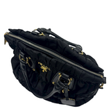 PRADA NAPPA GATHERED TESSUTO BAG